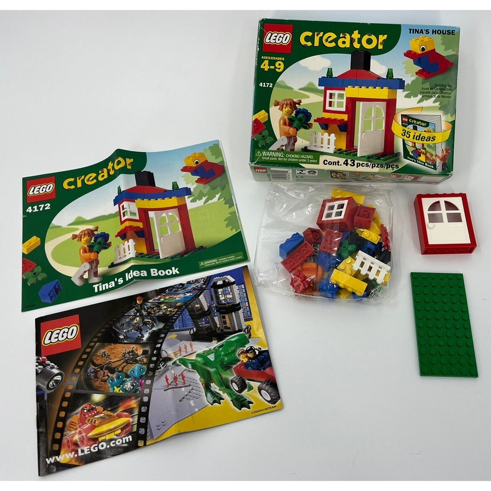 2001 LEGO Creator Tina's House 4172 Retired 43 Pieces‎ New Open Box